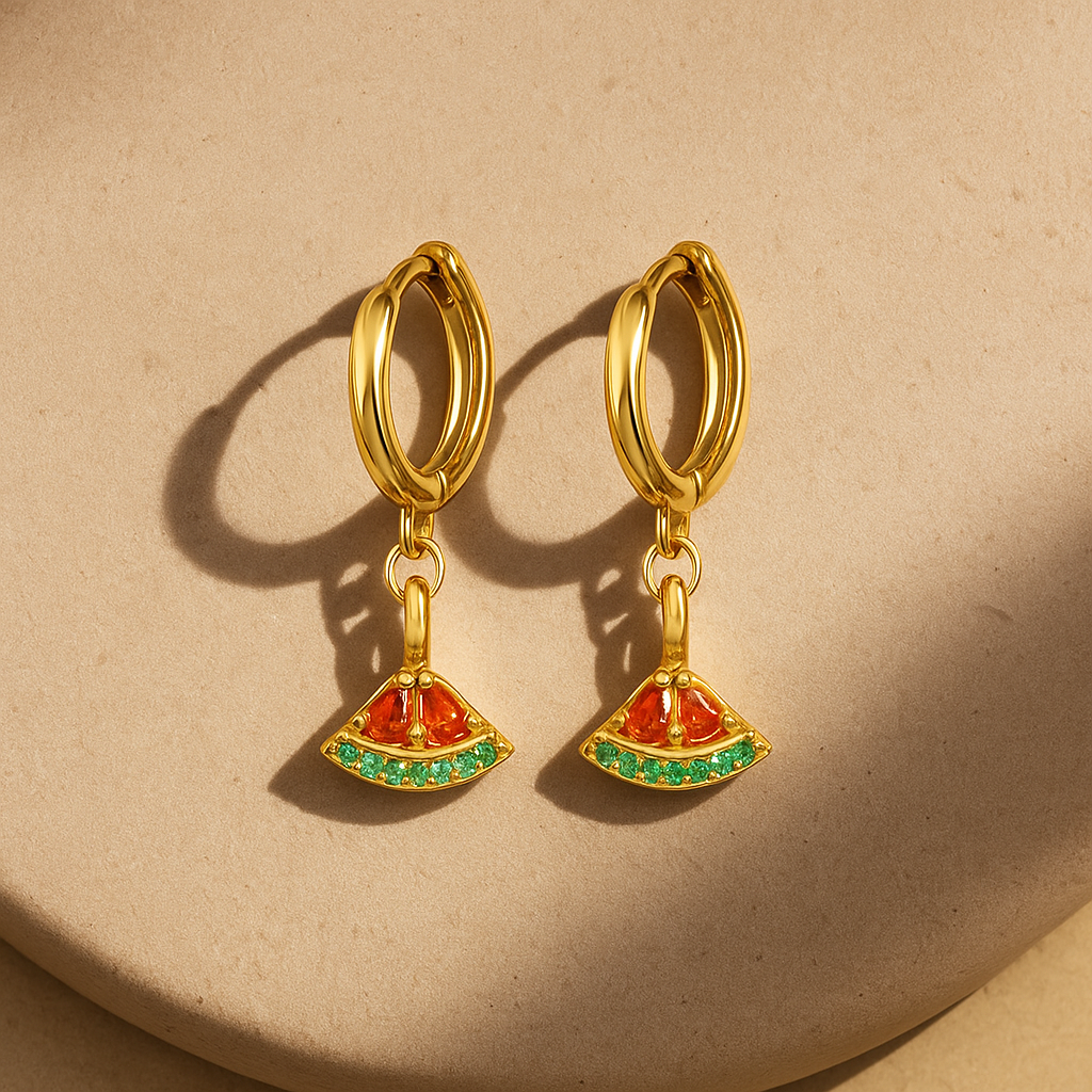 Palestinensische Wassermelonen Ohrringe