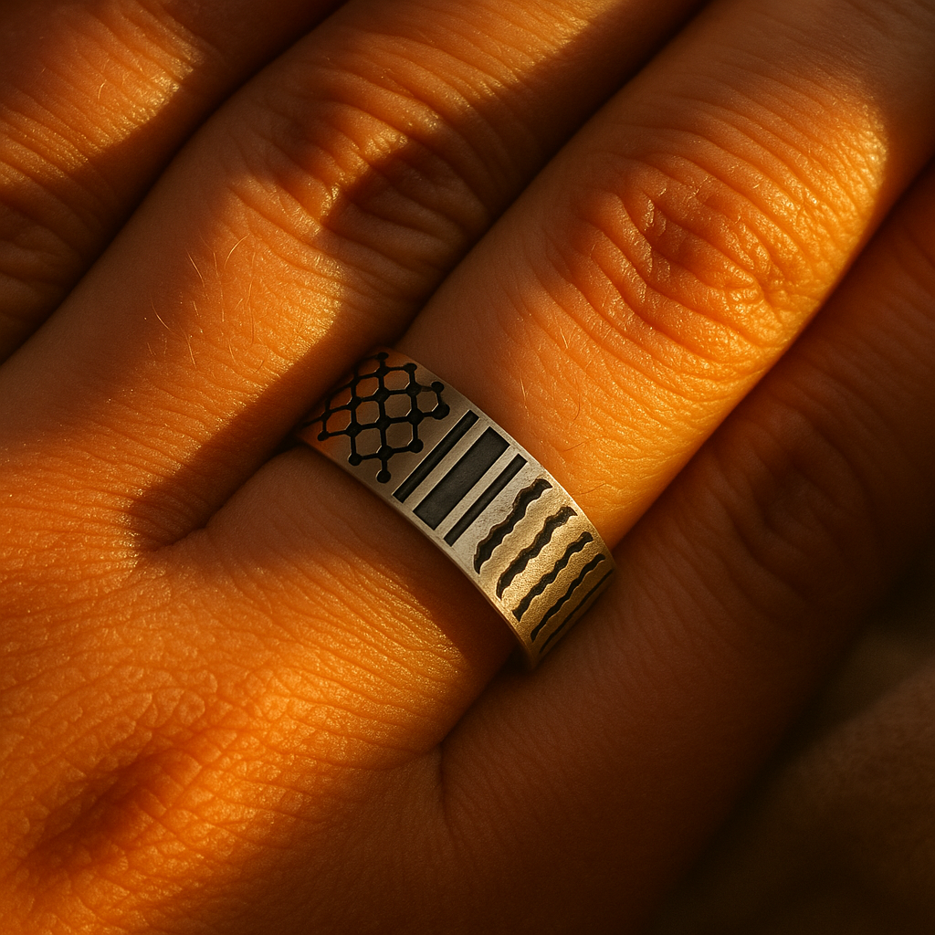 Keffiyeh-Inspired Ring