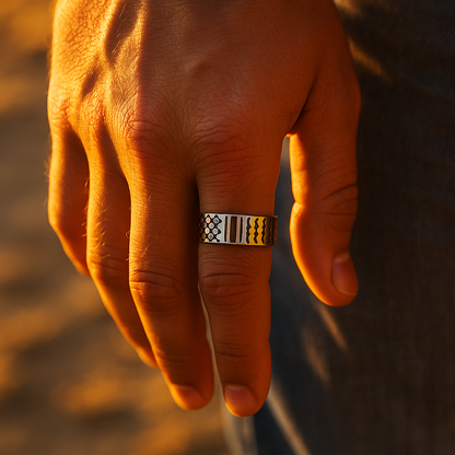 Keffiyeh-Inspired Ring