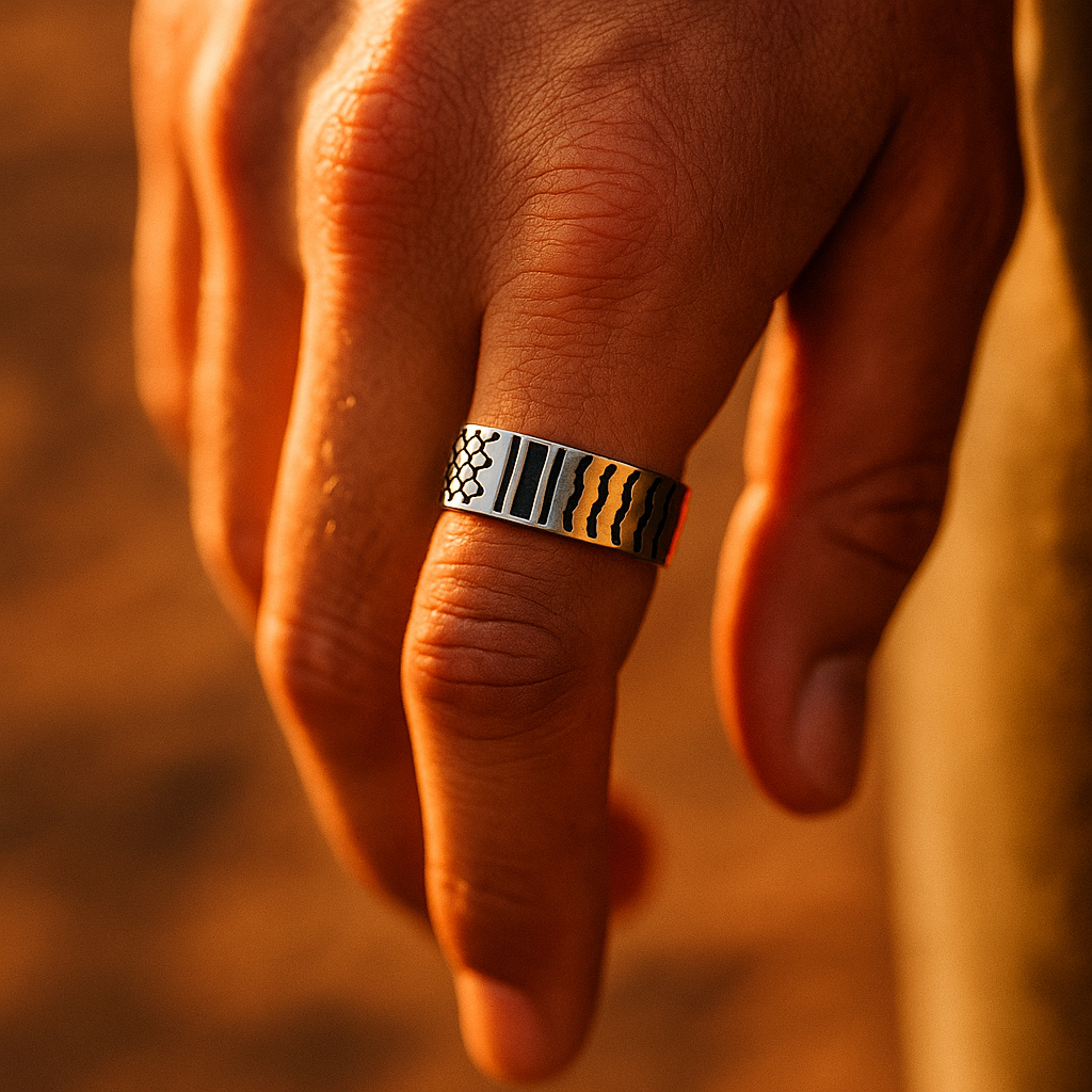 Keffiyeh-Inspired Ring