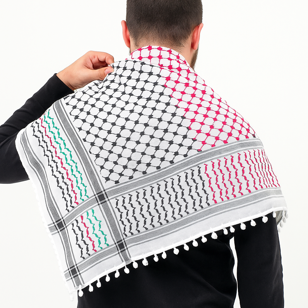 Palestinensische Flagge Keffiyeh