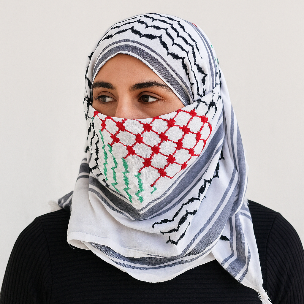 Palestinensische Flagge Keffiyeh