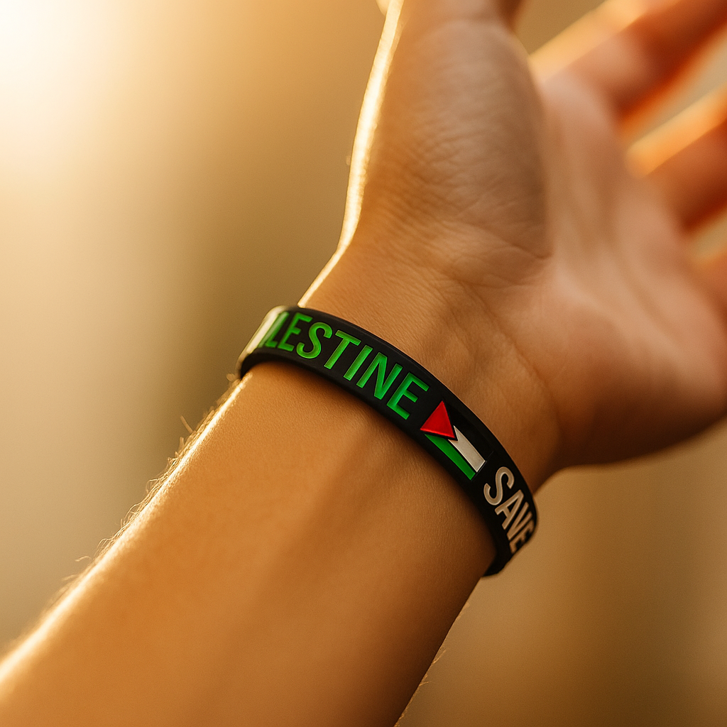 Freundschaftsarmband mit Palestina-Motiv