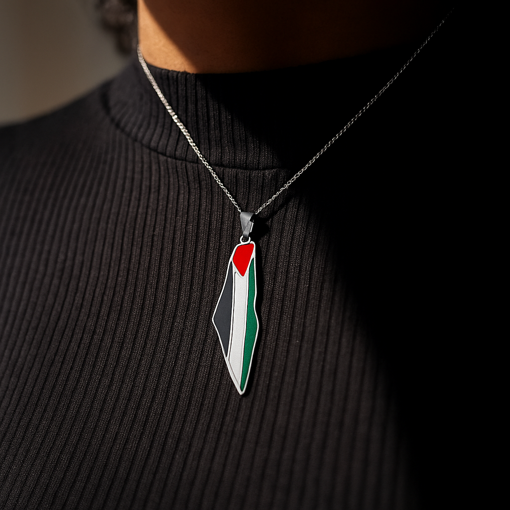 Palestina Pride Karten Halskette