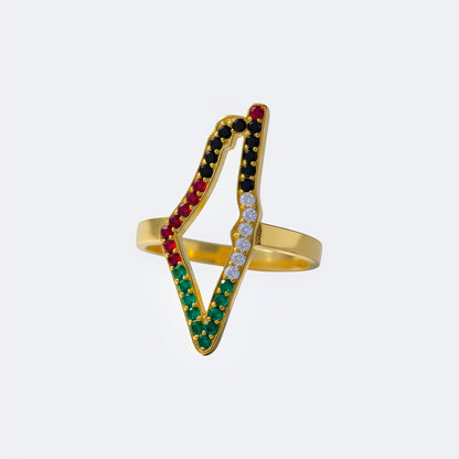 Ring mit Karte von Palestina