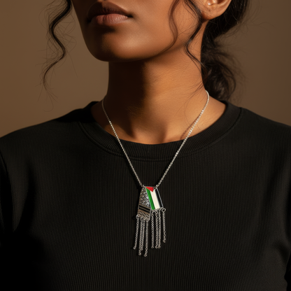 Silbernes Keffiyeh-Halsband
