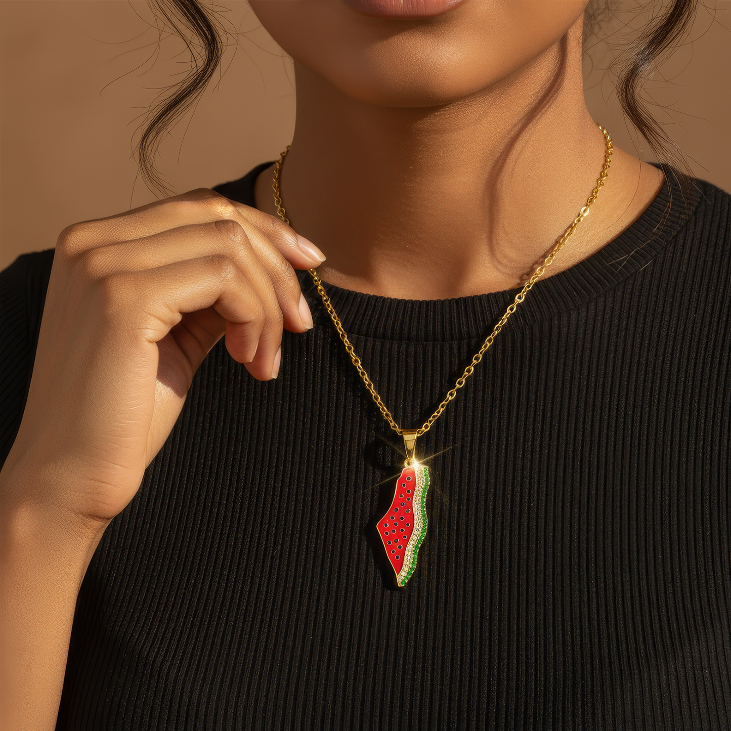 Palestina Wassermelonen Halskette