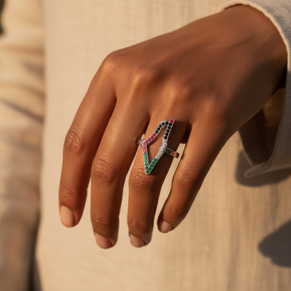 Ring mit Karte von Palestina