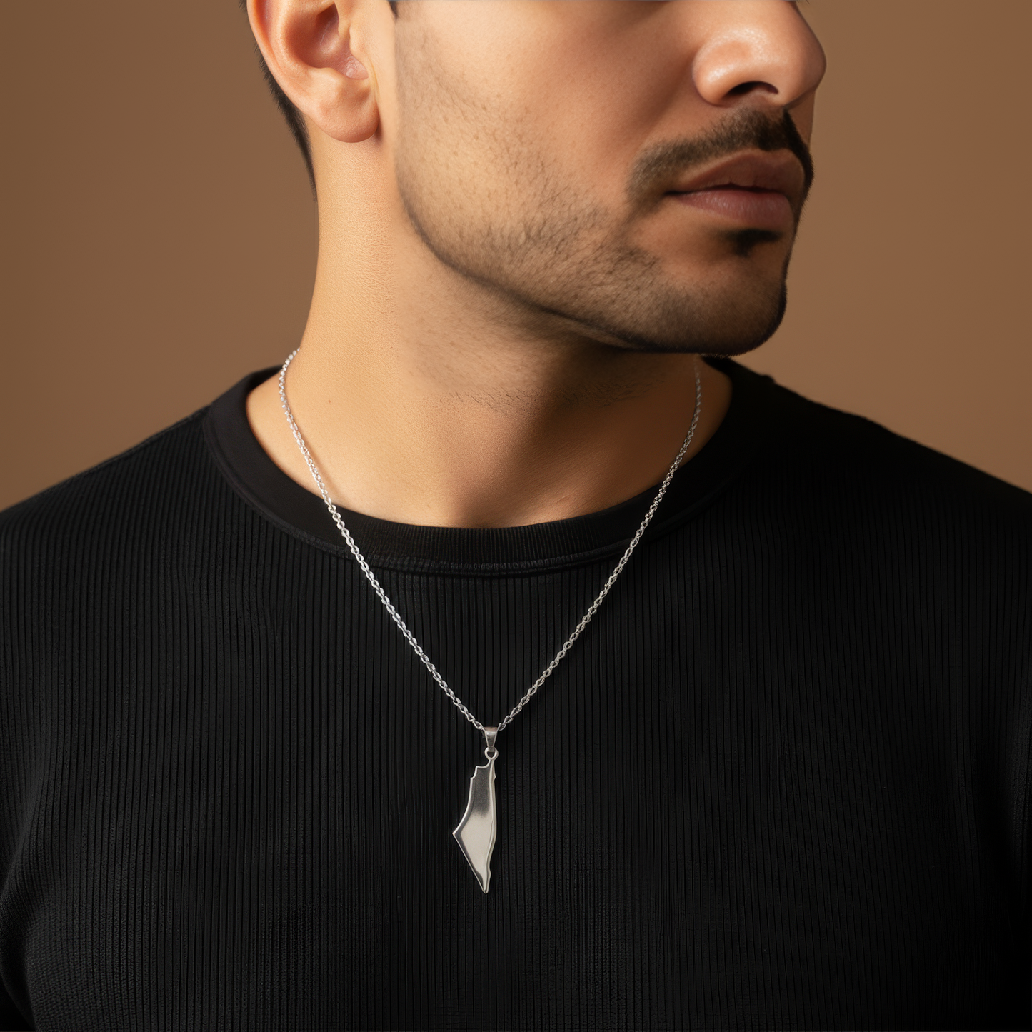 Palestina Solid Map Halskette