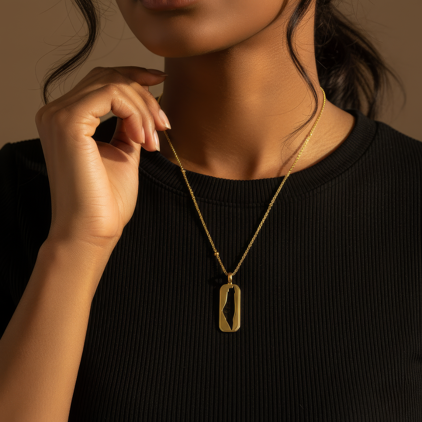 Palästina Tag Halskette